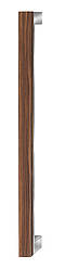 1761.* Edelstahl m. Einleger Holzoptik Wenge oder Sonderfarbe / 635 mm Länge