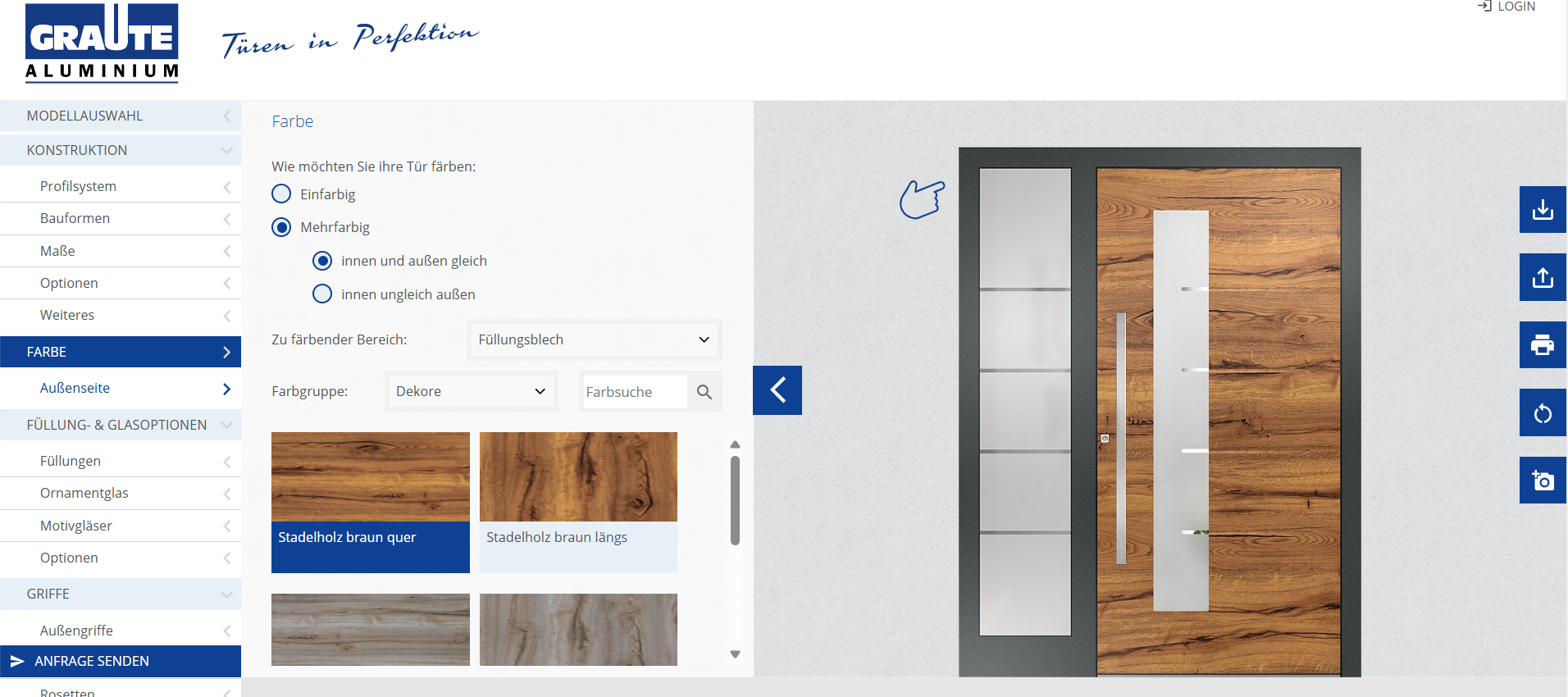Haustür finden - Konfigurieren